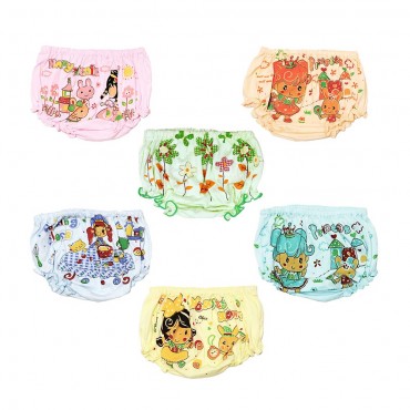 Mix Printed Colour JO5 Girls Panty For New Born - (Pack Of 6) (Size: 12-18months)