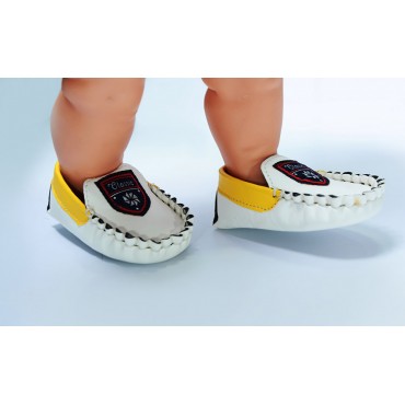  Baby Loafer Shoes White, Yellow Classic
