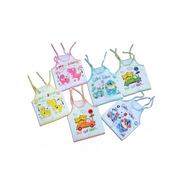 Mix Colour Infant Jhablas For Infants With Shoulder Strings (Yellow, Peach, Pink, Mint, Green, Blue)