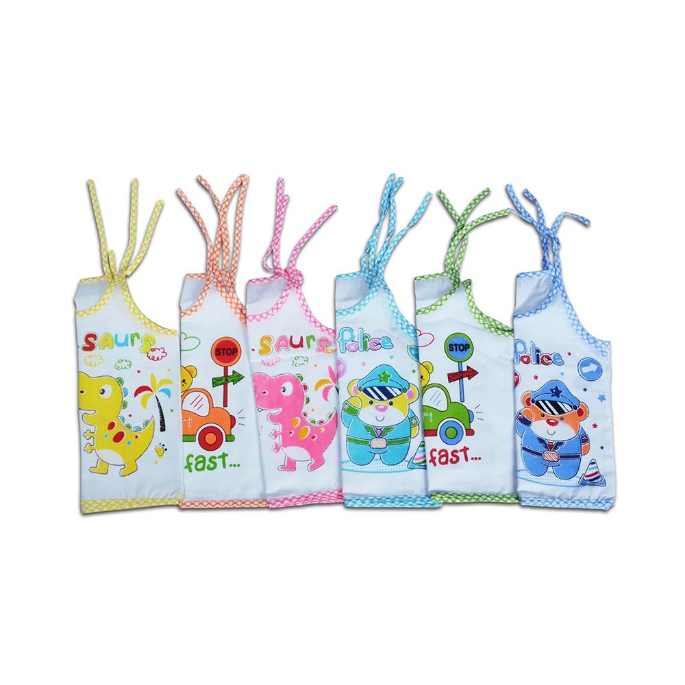 Mix Colour Infant Jhablas For Infants With Shoulder Strings (Yellow, Peach, Pink, Mint, Green, Blue)