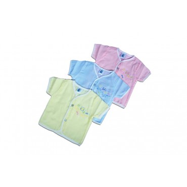 Distinguished Embroidery Cotton Jhablas For Infants (Pink, Blue, Yellow)