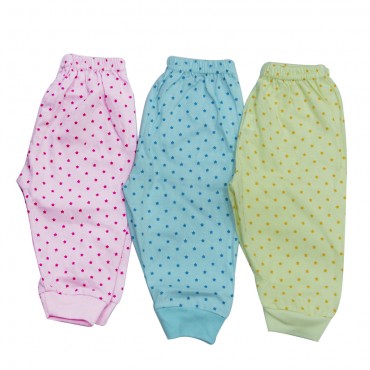 Soft Infant Leggings, Star Print - PINK, MINT, YELLOW (Pack Of 3 Leggings) - XL Size