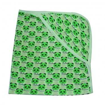 Cute Pattern Hooded Towels for Newborns, Panda Print - MINT, DARK YELLOW, DARK PINK, GREEN (Pack of 4 Towels)