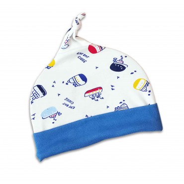 Comfortable Kids Cap for newborn - Boat Knot Print, pack of 4